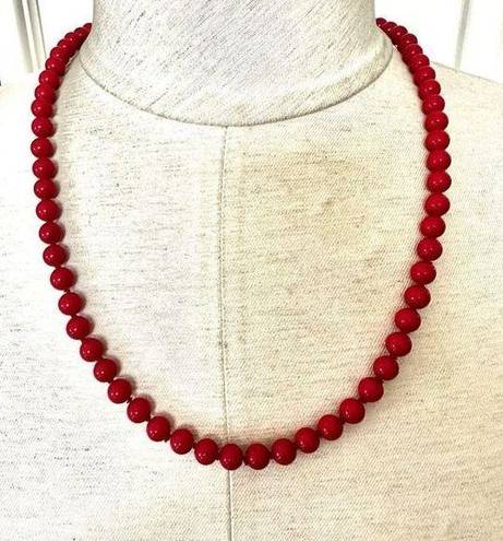 Monet  red  beaded vintage necklace