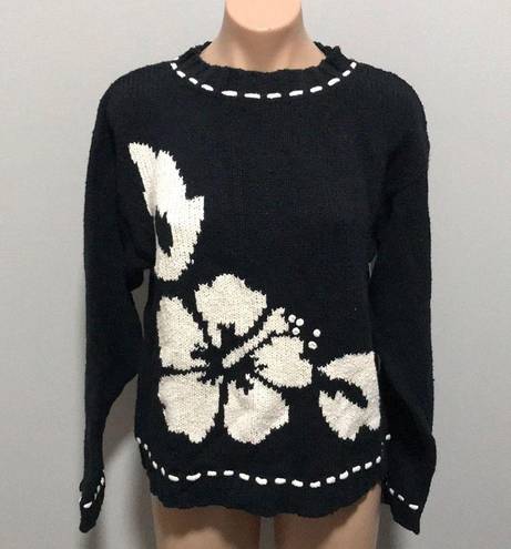 Coldwater Creek  Hibiscus Sweater Tropic Hawaii