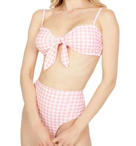 Southern Tide  Swim Top Conch Shell Gingham Bandeau Bikini Top Sz XL NWT w/Straps