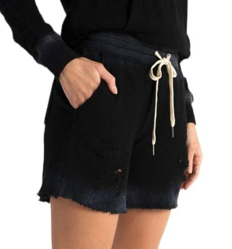 n:philanthropy NEW  small black distressed tie waist gradient coco shorts