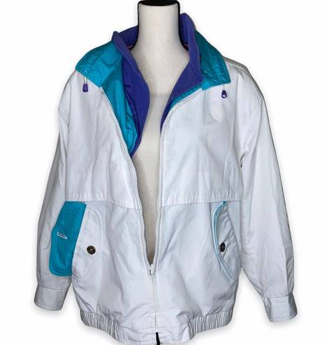 London Fog White And Blue  Jacket Medium