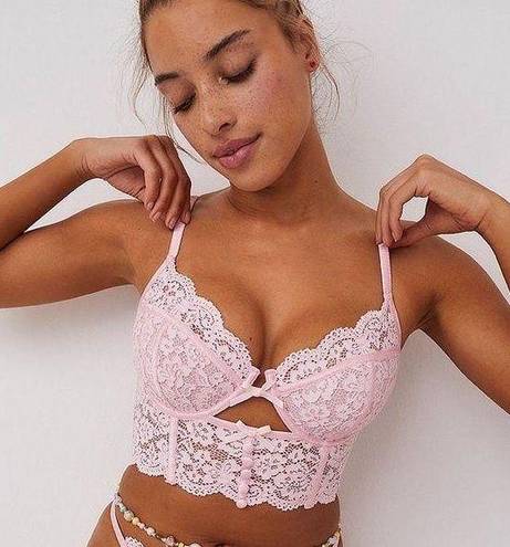 For Love & Lemons  for Victoria Secret Creamsicle Pale pink Lace Underwire Bra