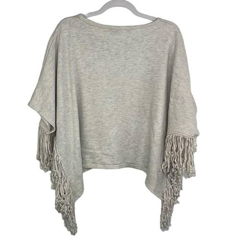 Anthropologie  TP Flowered Fringe Poncho