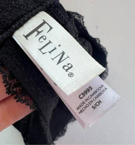 Felina 5/$25  wireless black lace bra size small