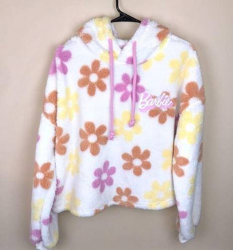 Grayson Threads NWT  Women’s Barbie Embroidered Fleece Sherpa Floral Print Hoodie