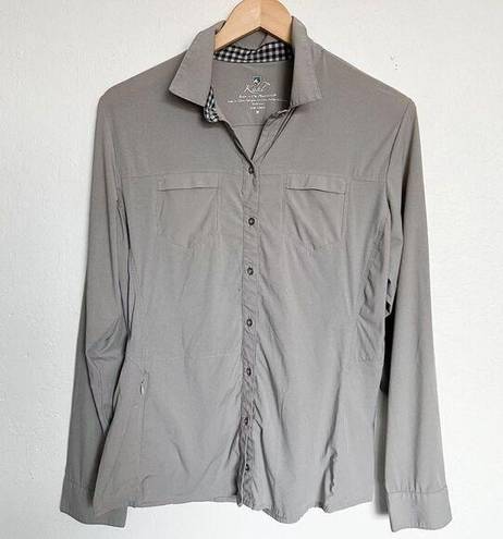 Kuhl  Long Sleeve Hiking Button Down Shirt Size Womens Medium Gray Outdoors