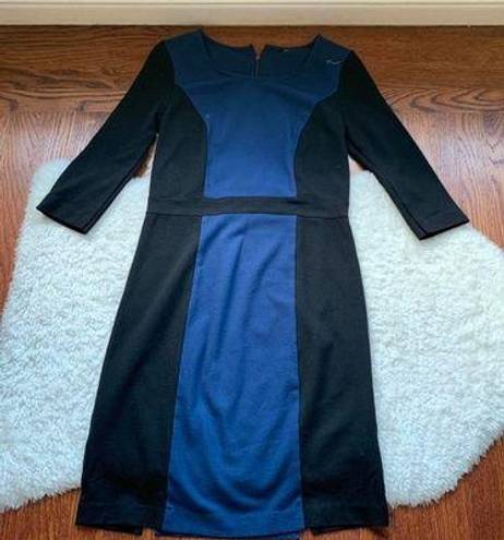 Kensie Blue & Black Colorblock Bodycon Dress