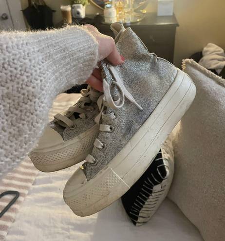 Converse Silver Platform