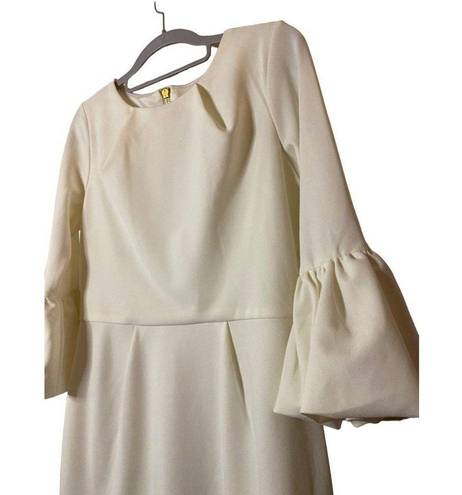 Scarlett New‎  bell sleeve white lined dress Sz 6P