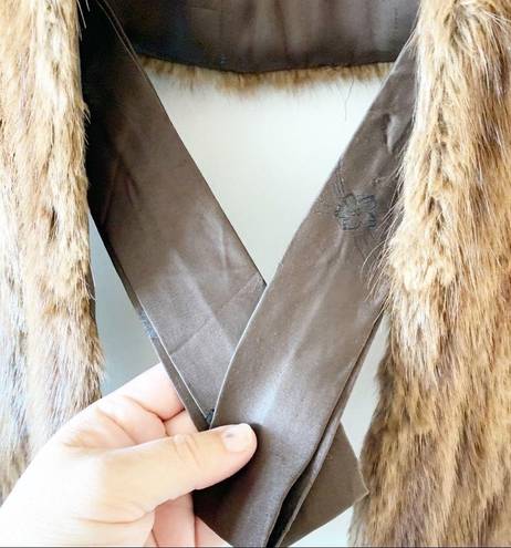 Vintage Mink Fur Stole Cape Capelet Winter Luxury Wrap Pockets Size undefined