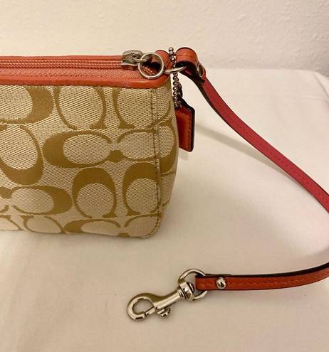 Coach Small Pink Wristlet Clutch