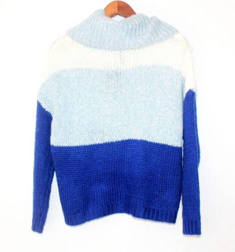 The Moon NWT & Madison Chunky Turtleneck Color block Sweater