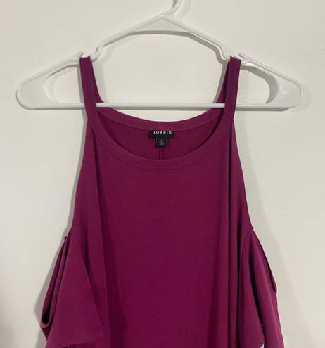 Torrid Cold Shoulder Mini Jersey Tshirt Dress