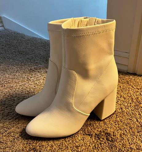 Madden Girl White High Heel Boots