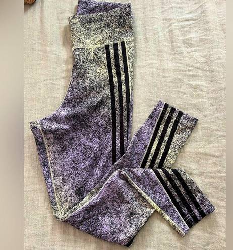 Adidas NWOT  Climalite High Waisted Speckled 3 Stripe Leggings S