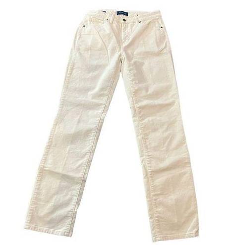 Talbots  Winter White High Waisted Straight Leg Corduroy Pants Size 4