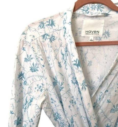 HAVEN WELL WITHIN Organic Cotton Bluebell‎ Robe Sz Sm NWOT White