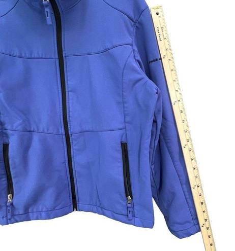 Free Country  Womens Soft Shell Jacket L Periwinkle Blue Full Zip Fleece Lined