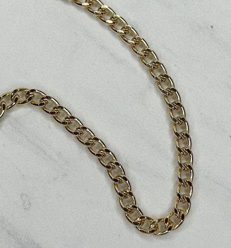 Lightweight Draped Gold Tone Metal Chain Link Belt Size XS Small S