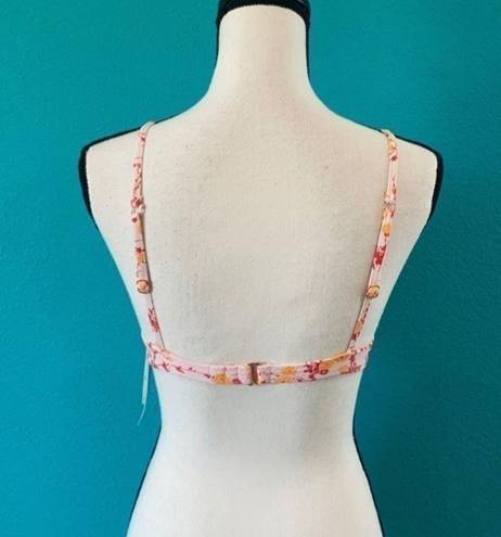 Raisin's New with tags  pink and orange floral bikini top