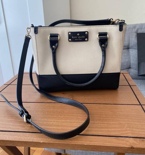 Kate Spade Black And Cream Crossbody Handbag