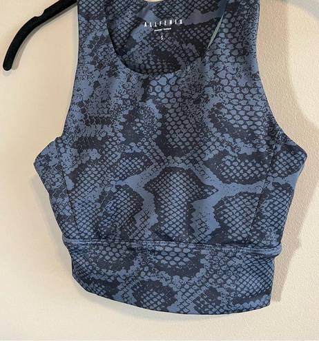 Anthropologie  All Fenix Racerback Sport Bra Python Snake Charcoal Gray Small