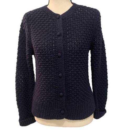 L.L.Bean  | crochet wool blend cardigan