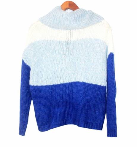 The Moon NWT & Madison Chunky Turtleneck Color block Sweater