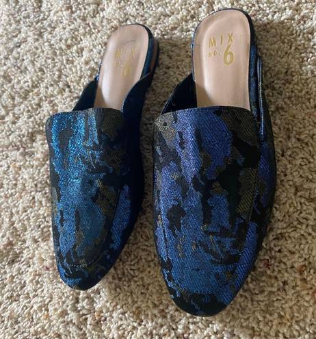 mix no. 6 Sparkly Patterned Mules