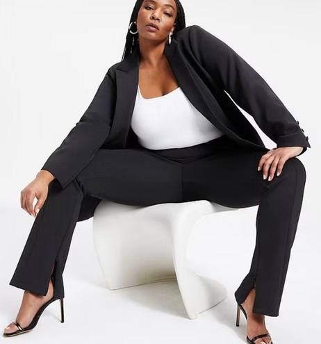 Good American  Scuba 2.0 Stretch Knit Black Blazer