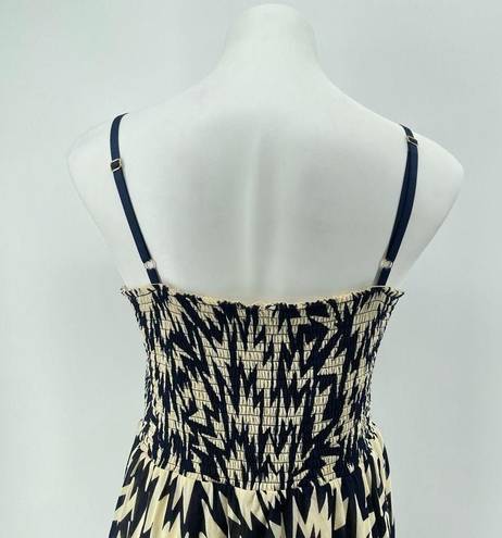 Juicy Couture  Women’s Navy Abstract Sleeveless Smocked Fit & Flare Dress XL