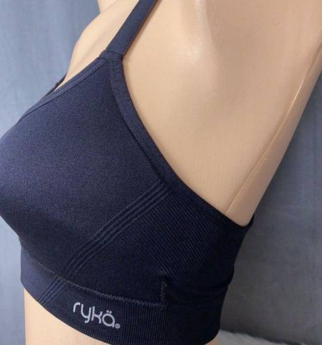 Ryka  Sports Bra Black Size Small Racerback Adjustable Straps Removable Pads