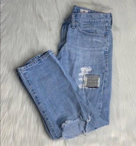 AG Adriano Goldschmied AG The Drew Straight Leg Cropped High Rise Boyfriend Jean