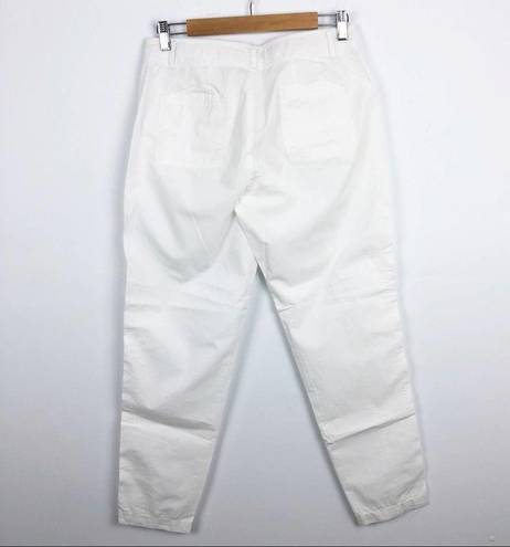 Lou & grey NWOT  White Neutral Tampered Cotton Drawstring Pants Size 4 Coastal