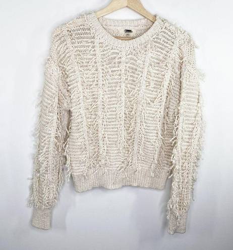 BKE  Gimmicks Cream Textured Knit Crewneck Sweater Women's Size X-Small XS