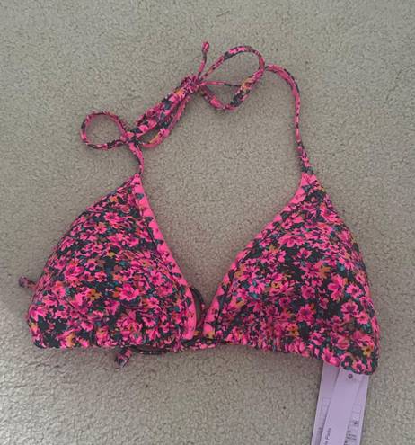 Target Pink Floral Bikini Top