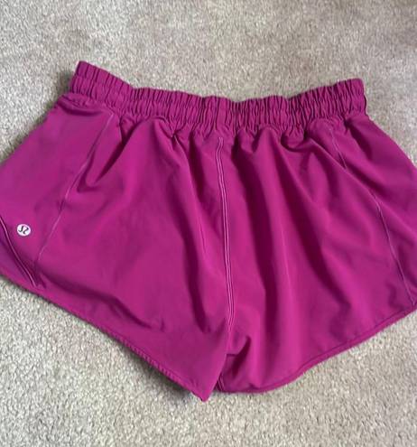 Lululemon Ripened Raspberry 2.5 Inch Hotty Hot Shorts