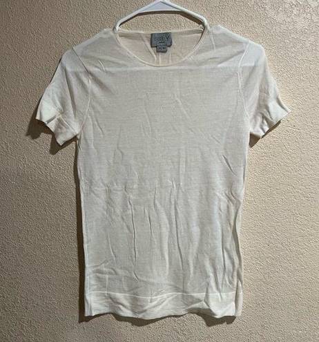 Jason Wu GREY  cream lightweight wool short sleeve tee shirt XS