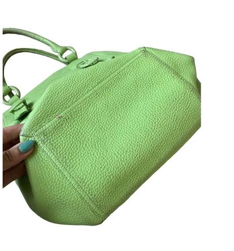 DKNY  Pistachio Green Pebble Leather Satchel Bag