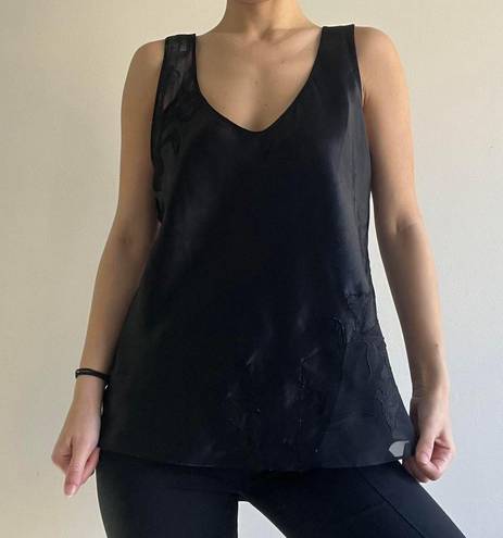 Oscar de la Renta Black Silk Vintage ODLR Tank Top 