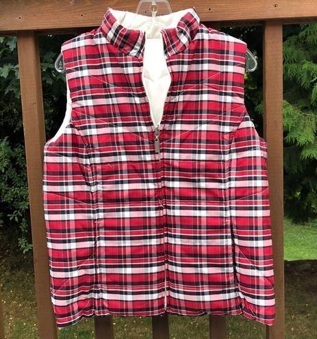 Karen Scott  Sport Reversible plaid vest.  Size S.