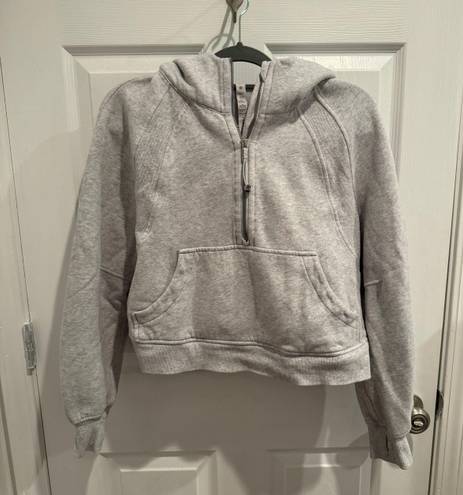 Lululemon Scuba Oversized Half-Zip Hoodie Heathered Core Ultra Light Grey M/L