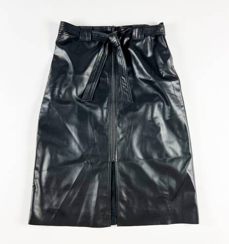 Bailey44 NEW Bailey 44 Anthropologie Marceline Faux Vegan Leather Straight Midi Skirt M