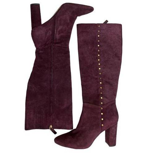 Ralph Lauren Lauren by  Suede Atherton Burgundy Tall Boots Sz. 10