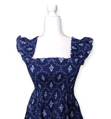 Hill House  Home Ellie Nap Dress Navy Trellis Print Size Small NYC