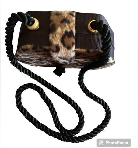 Fiorucci Vintage  Furry Leopard Print Box Purse