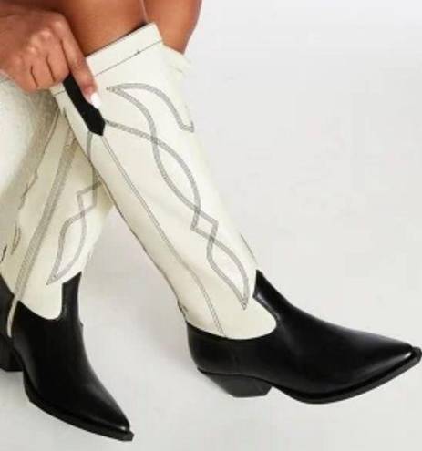 Shoedazzle New  Tillie PU Leather Cowboy Boots