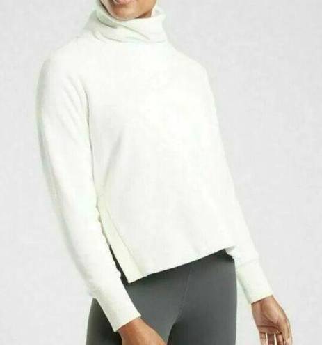 Athleta  Double Cozy Karma Funnel Neck Pullover Sweater (Sea Salt) - Medium