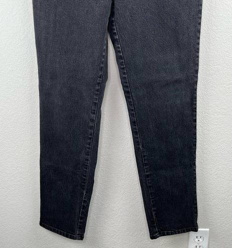 Riders By Lee  Straight Leg High Rise Black Denim Mom Jeans Size 12L 30" Waist