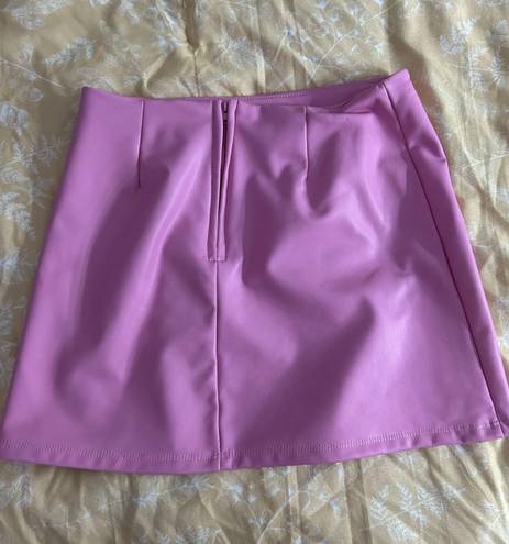 Altar'd State Pink Faux Leather Skirt 